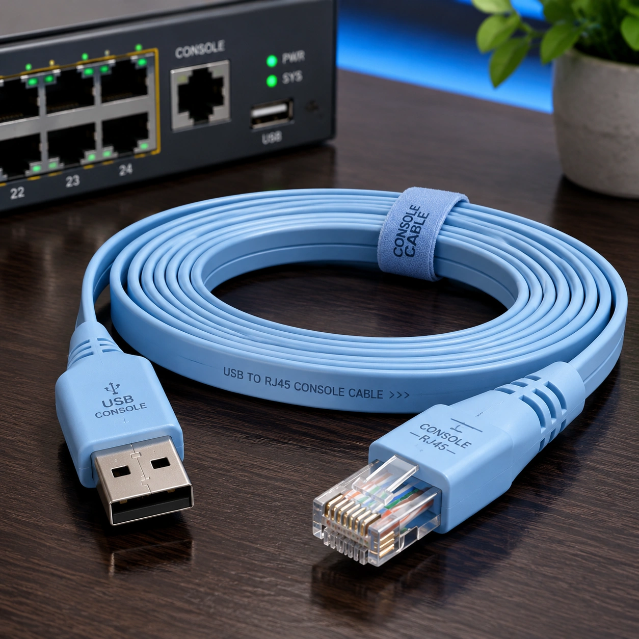 کابل کنسول سیسکو Console Cable USB to RJ45 Cable