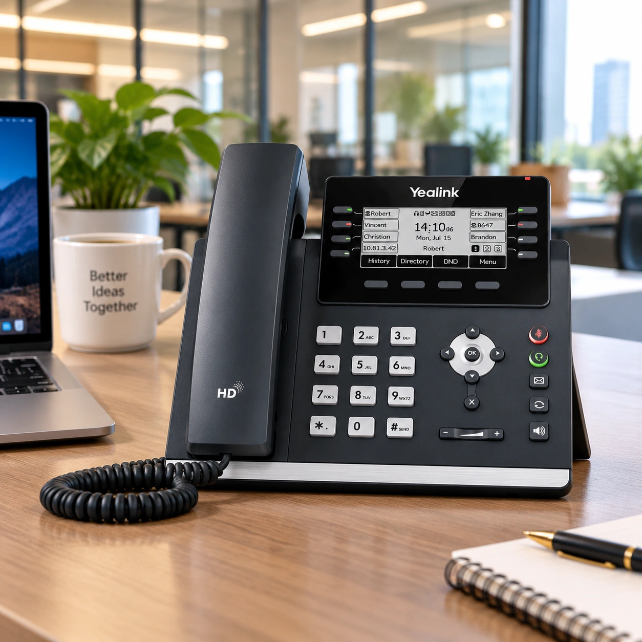 تلفن تحت شبکه یالینک Yealink SIP-T43U IP Phone