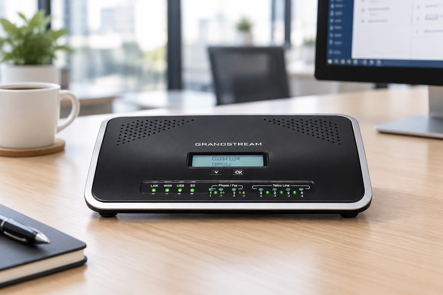 مرکز تلفن ویپ گرند استریم Grandstream UCM6204 IP PBX (4FXO-2FXS)