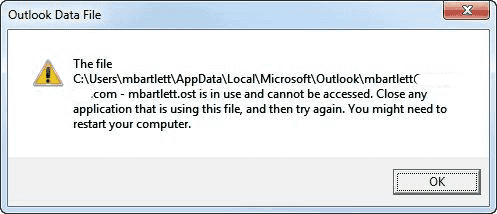 ارور Data File Cannot Be Accessed