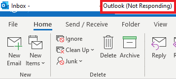 ارور Outlook Not Responding