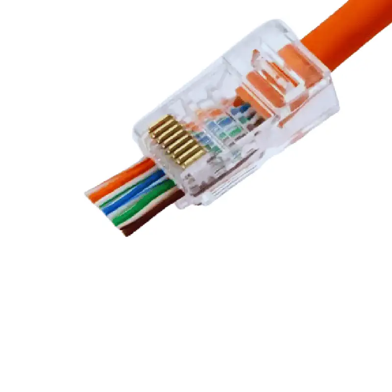 قرار دادن سیمها در کانکتور RJ-45