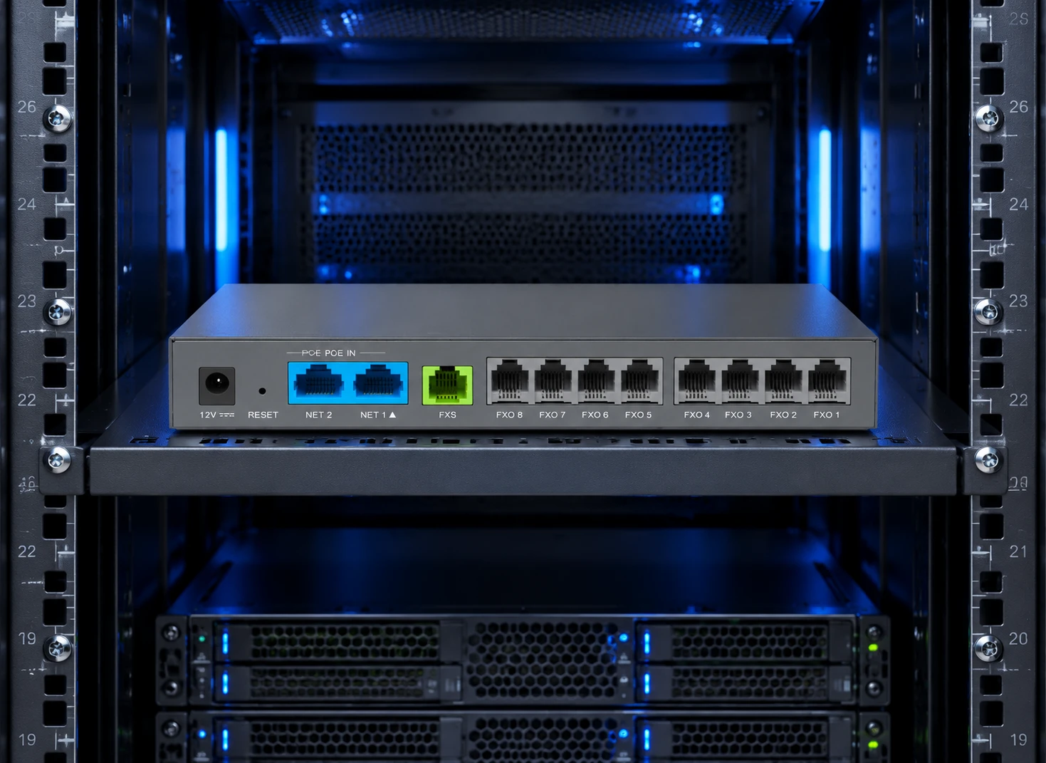 گیت وی گرنداستریم Grandstream HT881 هشت پورت FXO