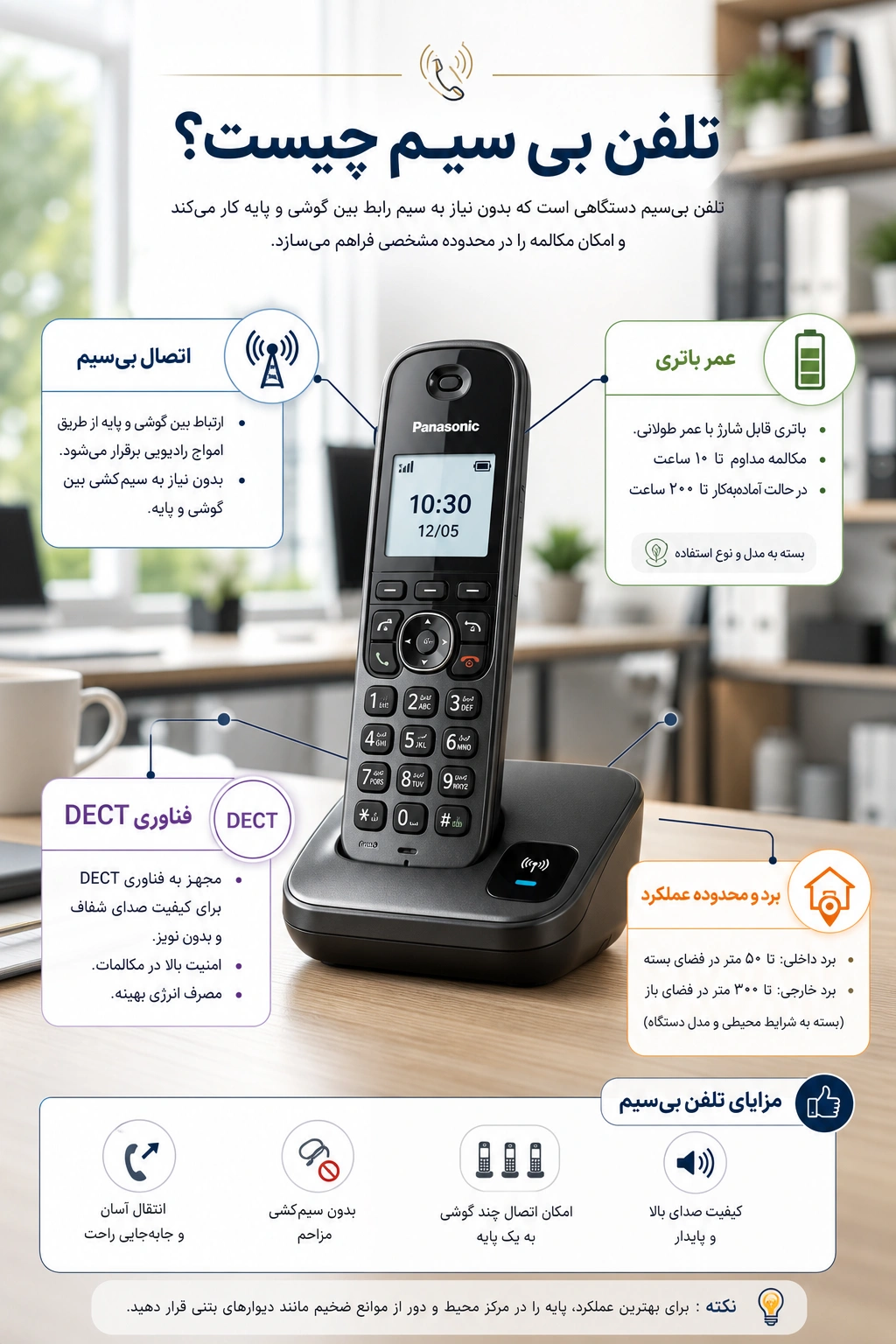تفاوت تلفن بیسیم و تلفن وایرلس چیست؟
