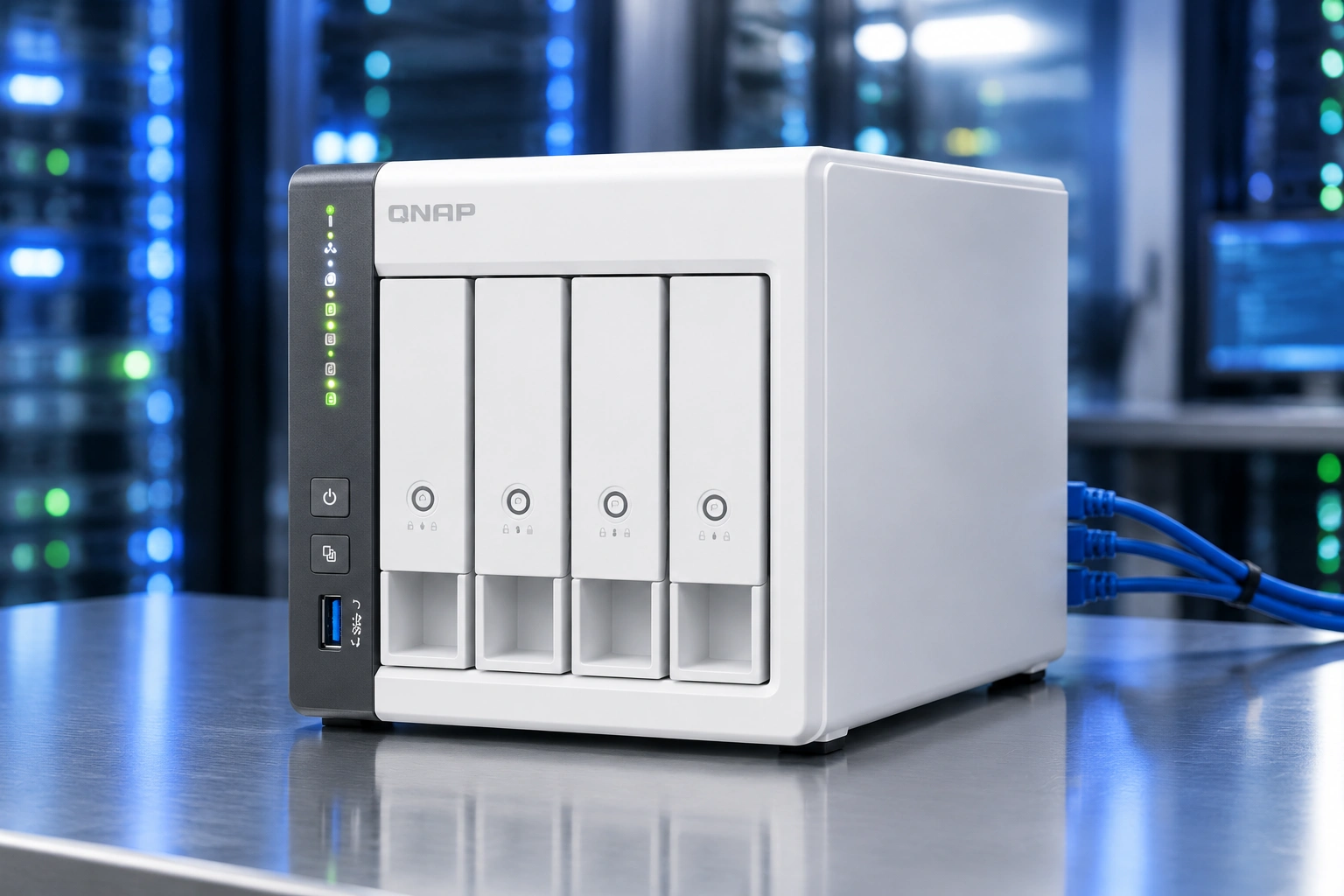 ذخیره ساز تحت شبکه کیونپ QNAP TS-433 4GB ظرفیت 4 گیگابایت