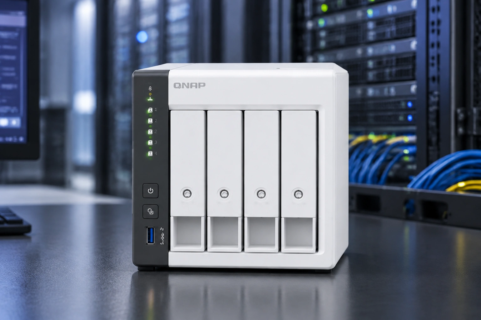 ذخیره ساز تحت شبکه کیونپ QNAP TS-433 4GB ظرفیت 4 گیگابایت