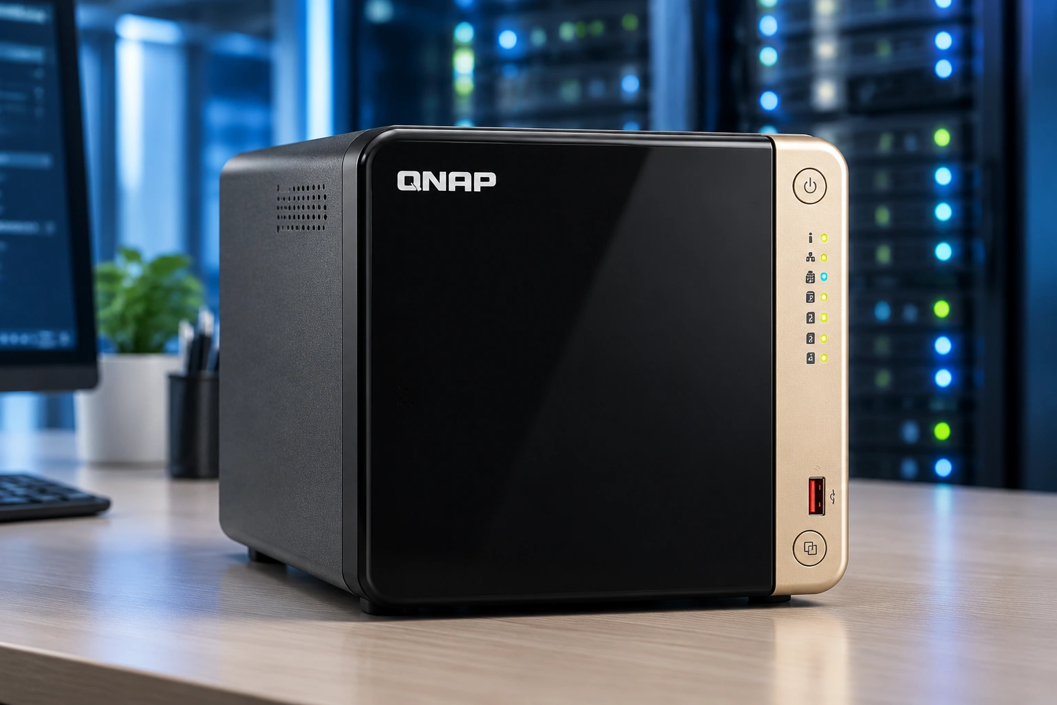 ذخیره ساز تحت شبکه کیونپ QNAP TS-464 8GB ظرفیت 8 گیگابایت