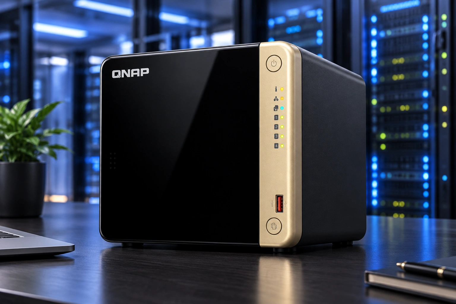 ذخیره ساز تحت شبکه کیونپ QNAP TS-464 8GB ظرفیت 8 گیگابایت