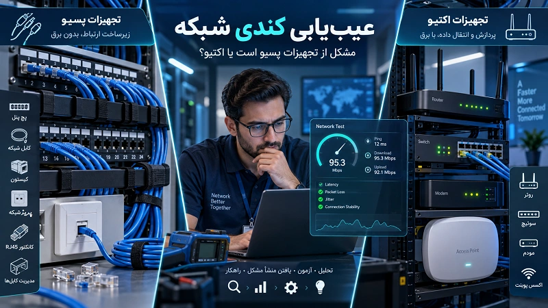 عیب یابی کندی شبکه، مشکل از تجهیزات پسیو است یا اکتیو؟